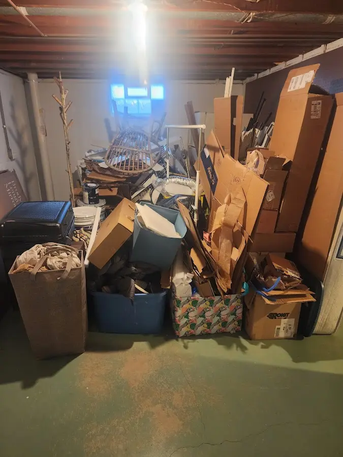 Roll-off dumpster container at job site for Cleanout Dumpster Rental in Jonesboro